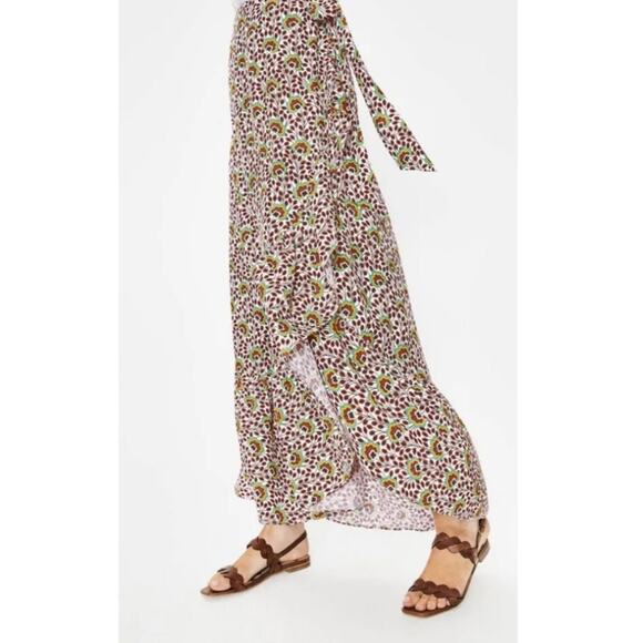 Boden wrap skirt new, never used size 8 midi w/ bonus pockets light weight - Picture 1 of 11